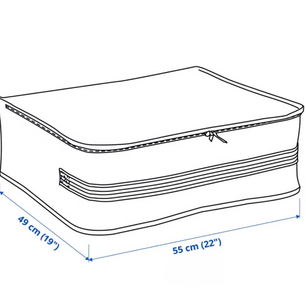 Set of 3 - GORSNYGG White/Clear Storage Case – Foldable Organizer Box